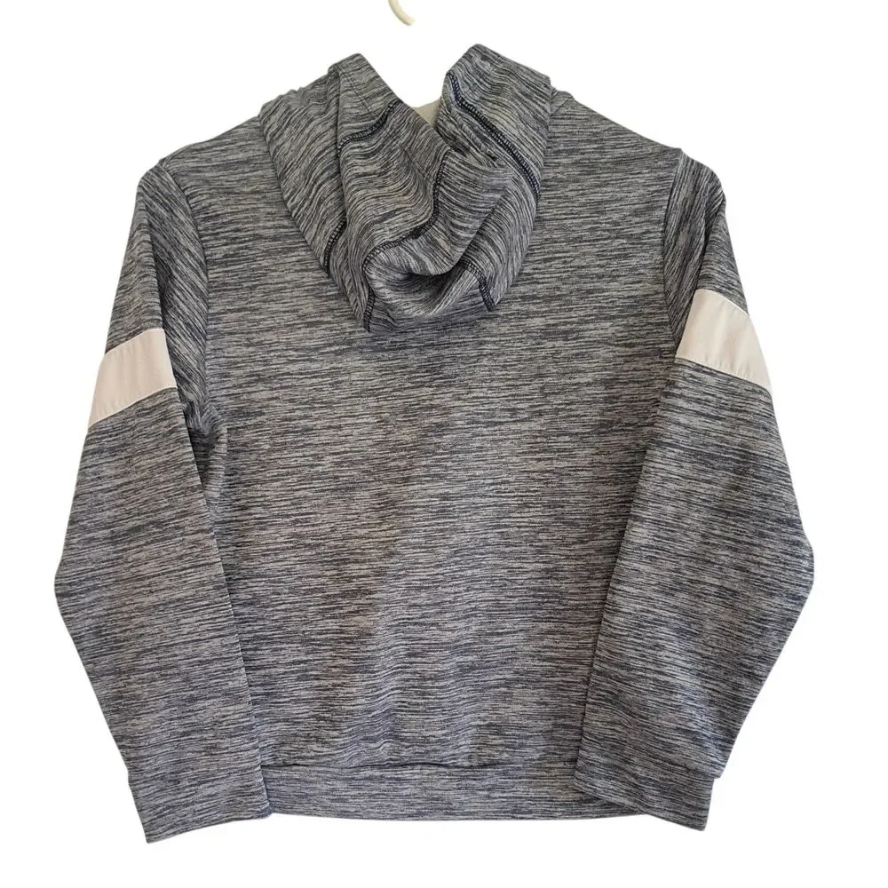 Nike Dri-fit Pullover Hoodie Youth Kids Sz M Front Pocket Fleece Lined Blue/Grey